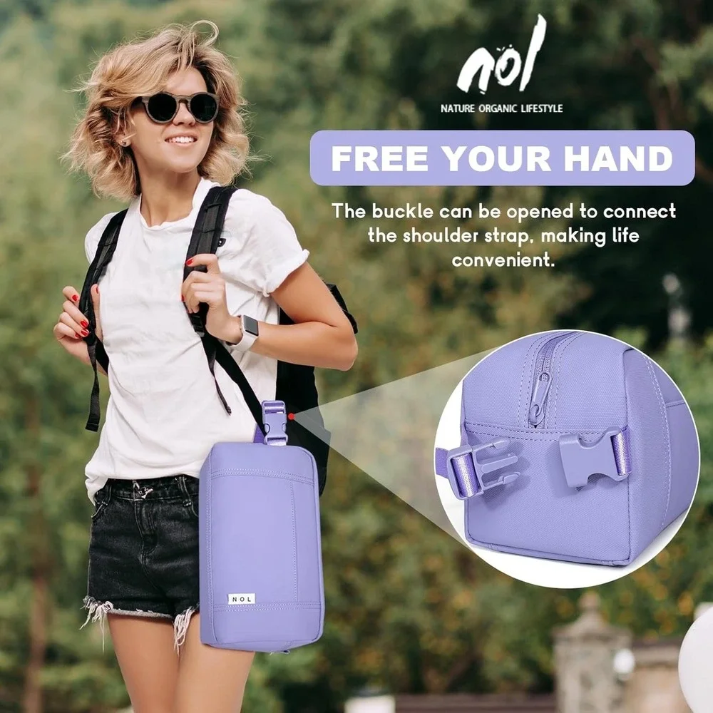 NOL Natural Organic Lifestyle Freezable Snack Bag, Leakproof Cooler Lunch Bag